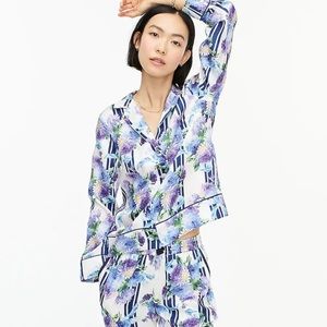 J.Crew Drapey floral print top